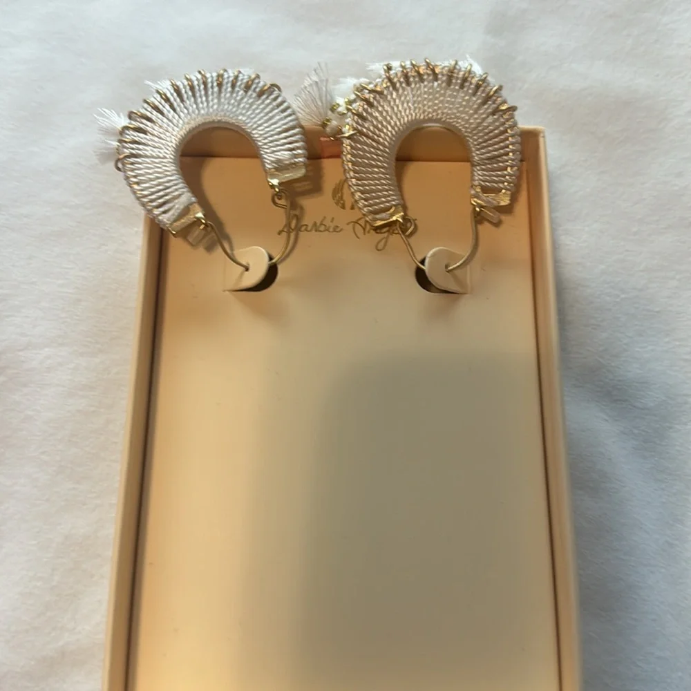 Tassel Hoop Earrings - Picture 2 of 2